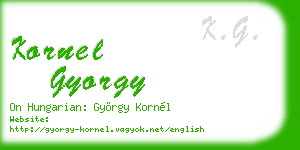 kornel gyorgy business card